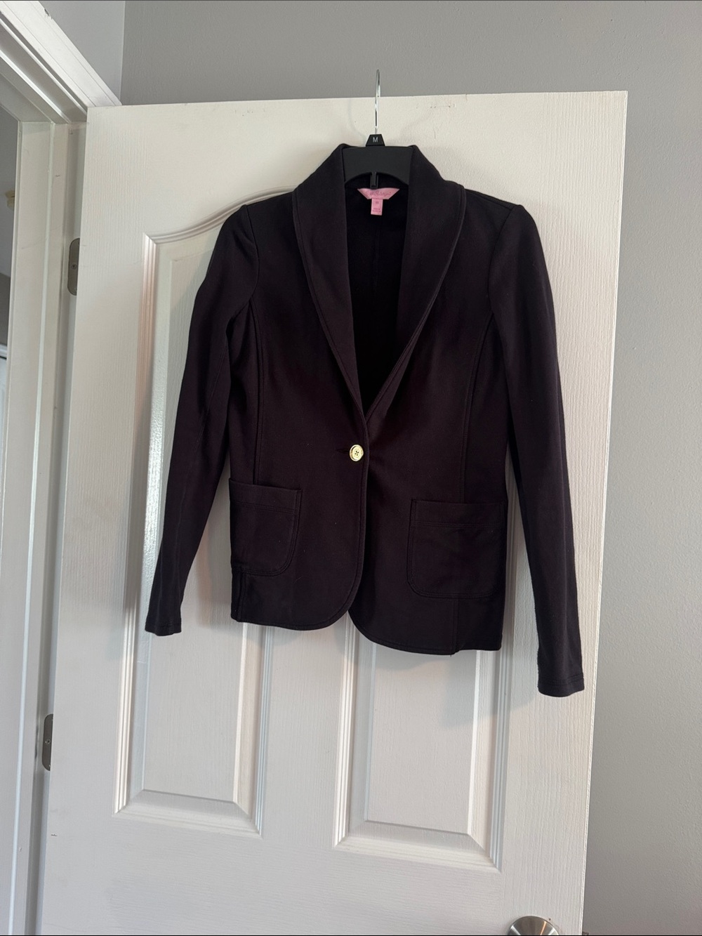 Lilly Pulitzer Black Single-Button Blazer